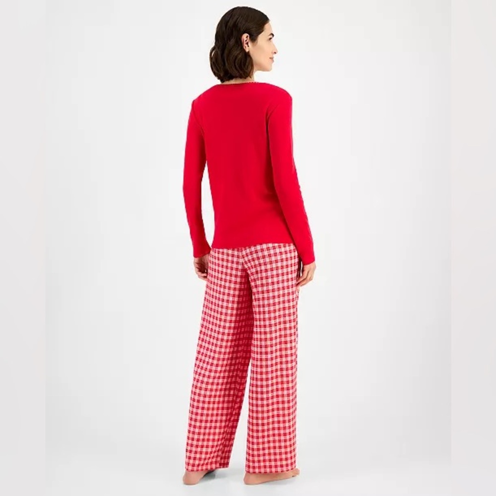 Charter Club Women's Soft Knit Printed Pajama Pants - Picture 2 of 3